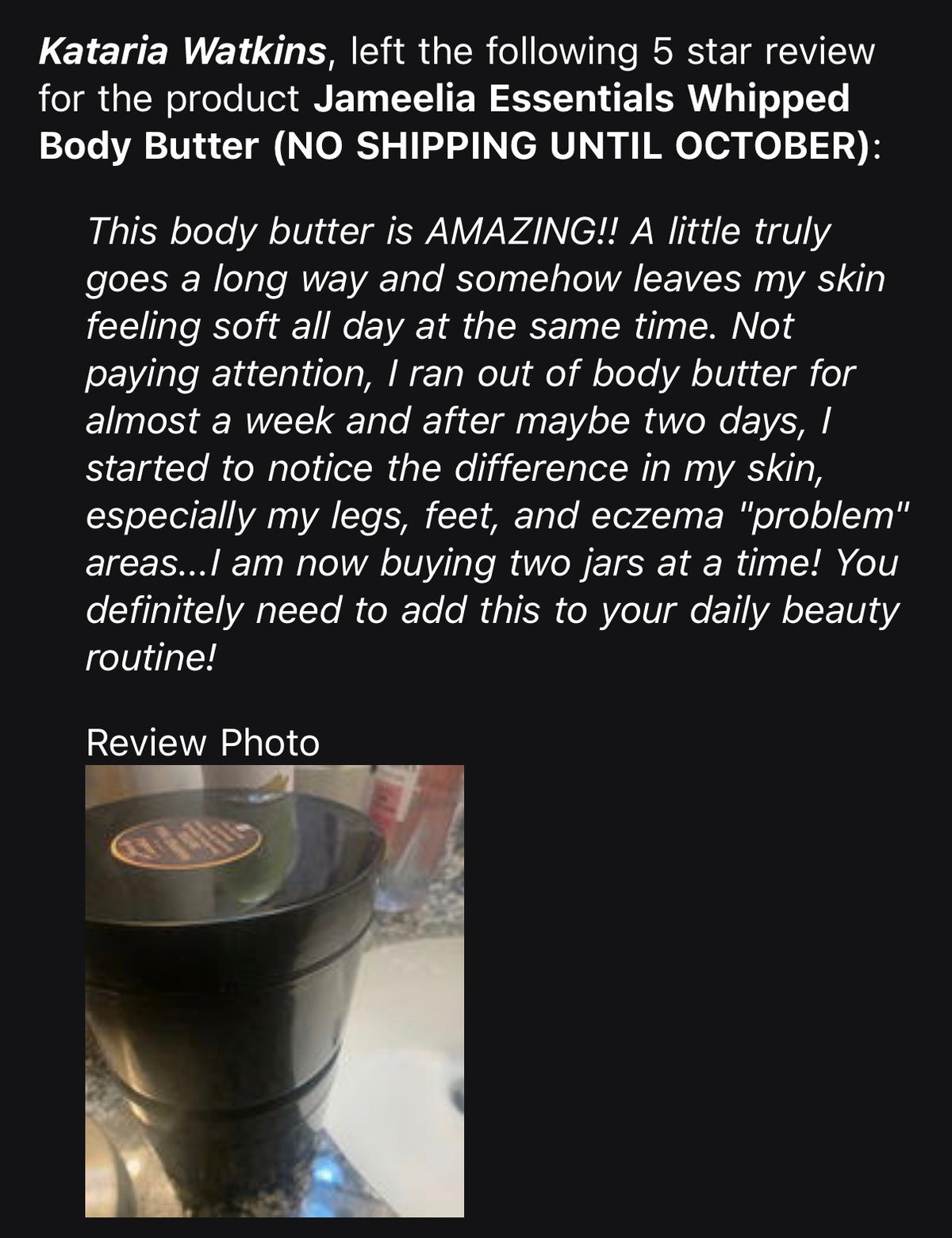 Jameelia Essentials Whipped Body Butter
